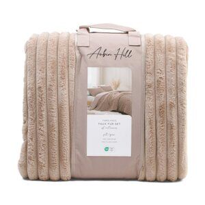 AUBIN HILL Pebble Faux Fur Comforter Set